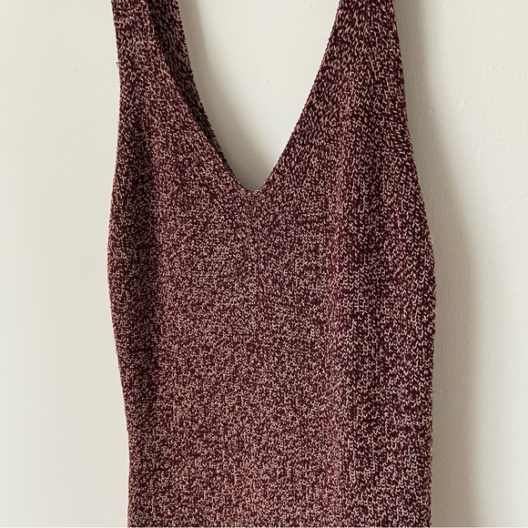 Wilfred Aritzia Marled Burgundy Red Sweater Dress in Burgundy size Medium - Picture 5 of 11